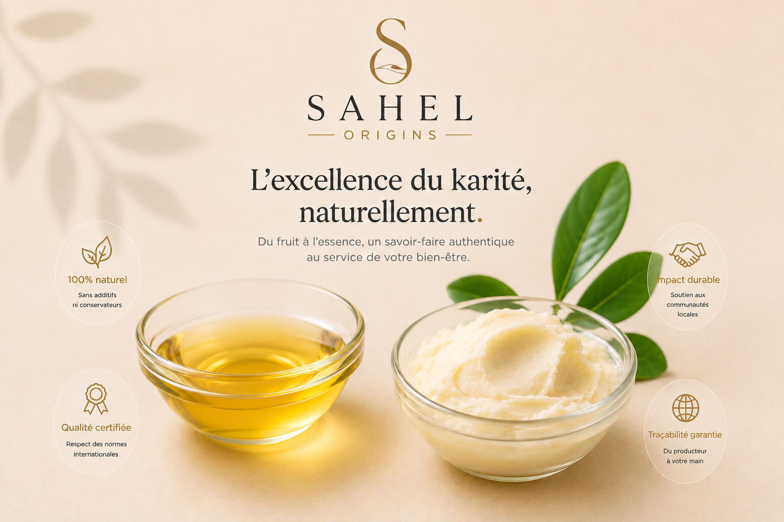 Beurre de karité certifié d’Afrique de l’Ouest destiné aux entreprises, laboratoires, marques et artisans à la recherche de qualité, traçabilité et fiabilité.